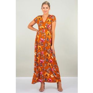 NWT Deep Orange / Burnt Sienna Color Maternity and Nursing Dress